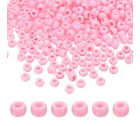 Perline di pony rosa chiaro da 1000 pezzi, 6x9 mm, in acrilico in plastica sfusa