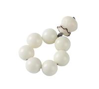 Perline di preghiera fai da te con radice di Bodhi in giada bianca con spinner Pixiu for la punta delle dita - Accessorio for la meditazione spirituale(Bagsareblessed)