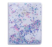 Perline di sabbia mobile 64 tasche Mini album fotografico da 3 pollici per foto della fotocamera Blu Rosa Verde Corpo piccolo Inserto di grande capacità Biglietti per il cinema (Azul)