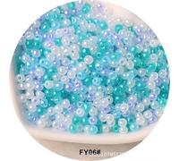 Perline di semi di ghiaccio in giada ceca in vetro imitazione uniforme da 2/3/4 mm per gioielli, braccialetti, accessori fai da te con ciondoli-FY06 Blues Mix-4 mm 10 g 144 pezzi