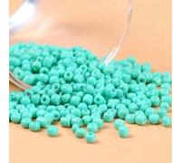 Perline di semi di vetro Perline di semi piccole 150 pezzi 4 mm Perline di semi di vetro colorate per la creazione di gioielli fai da te - Verde menta - 4 mm