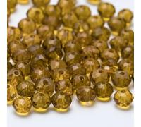 Perline di sfuse ceche Rondelle da 4, 6, 8 e 10 mm per la creazione di gioielli fai da te, perline di vetro sfaccettate distanziatrici di colore AB - BZ1200-17-4,0 mm - 120 pezzi
