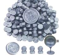 Perline di sigillo di cera, ANBOSE 300 pezzi ottagonale Argento sigillare perline di cera, tenuta di per busta sigillare