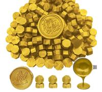 Perline di sigillo di cera, ANBOSE 300 pezzi ottagonale oro sigillare perline di cera, busta sigillare
