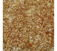 Perline di tubo di tromba di vetro, distanziatore, 300 pezzi 2x6mm trombe di torsione semi sciolti gioielli for indumenti for stoffa da cucire fai da te forniture di cucito(Gold)