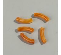 Perline di tubo tromba vetro, distanziatore, 20 pezzi perline sciolte piegato in resina bicolore sottile da 8 mm in acrilico for accessori gioielli collana braccialetto fai te(Light)