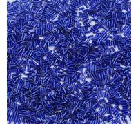 Perline di tubo tromba vetro, distanziatore, 300 pezzi 2x6mm trombe torsione semi sciolti gioielli for indumenti for stoffa da cucire fai te forniture cucito(Royal Blue)