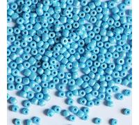 Perline di vetro 4mm Pearl Sky Blue per la creazione di gioielli 110 grammi circa 1600 pezzi, perline artigianali in vetro 6/0 per la creazione di orecchini, bracciali, ciondoli, gioielli da vita