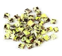 Perline di vetro a doppio foro da 45 colori, 5x5x2 mm, per la creazione di gioielli fai da te, braccialetti fatti a mano, accessori, 50 pezzi/lotti - spot di fluoresceina - 5x5x2 mm, 50 pezzi