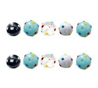 Perline di vetro artistiche per la creazione di gioielli, 10 pezzi, 8 mm, rotonde con colori di lunga durata per braccialetti e portachiavi, artigianato in vetro