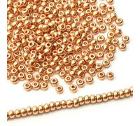 Perline di vetro ceche color oro resistenti, piccole perline uniformi 8/0, fatte a mano, fai da te, per braccialetti, gioielli, accessori, 1,5/2/3,0 mm - PZ1003 14k - 2 mm, 1000 pezzi - tubo