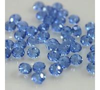 Perline di vetro di C sfaccettato austriaco, 50 pezzi, multicolore rosa, 4 * 6 mm, perline distanziatrici rotonde per la creazione di gioielli, azzurro chiaro, 4x6 mm, 50 pezzi
