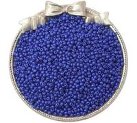Perline di vetro Perline piccole Perle di vetro da 2 mm Materiali fai da te Accessori per gioielli con perline fatte a mano-blu-apertura da 2 mm circa 0,8 mm 10 g/confezione circa 660 pezzi