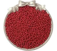 Perline di vetro Perline piccole Perle di vetro da 2 mm Materiali fai-da-te Accessori per gioielli con perline fatte a mano-Rosso scuro-Apertura di 2 mm circa 0,8 mm 10 g/circa 660 pezzi
