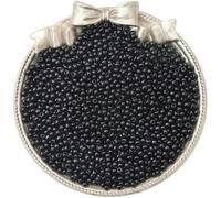 Perline di vetro Perline piccole Perle di vetro da 2 mm Materiali fai-da-te Accessori per gioielli con perline fatte a mano-Nero-Apertura di 2 mm circa 0,8 mm 10 g/circa 660 pezzi