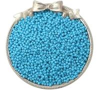 Perline di vetro Perline piccole Perle di vetro da 2 mm Materiali fai-da-te Accessori per gioielli con perline fatte a mano-Blu lago-Apertura di 2 mm circa 0,8 mm 10 g/circa 660 pezzi
