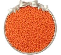 Perline di vetro Perline piccole Perle di vetro da 2 mm Materiali fai-da-te Perline fatte a mano Accessori per gioielli-Arancio Rosso-Apertura di 2 mm circa 0,8 mm 10 g/circa 660 pezzi