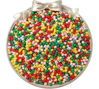 Perline di vetro Perline piccole Perle di vetro da 2 mm Materiali fai-da-te Perline fatte a mano Accessori per gioielli-Serie natalizia-Apertura di 2 mm circa 0,8 mm 10 g/circa 660 pezzi