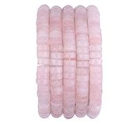 Perline distanziali in cristallo naturale a forma di rosa, semi gemma sfusa, per la creazione di gioielli, 6 x 3 mm, 38 cm