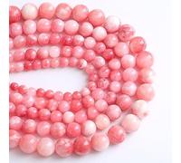 Perline distanziali sfuse in giada rosa, 4 mm, 86 pezzi, per la creazione di gioielli fai da te, braccialetti e collane