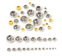Perline distanziatrici in acciaio inossidabile 316L da 2 mm a 12 mm, con foro grande, for la creazione di gioielli fai da te, braccialetti e collane, 100 pezzi(8x4mm hole)