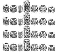 Perline Distanziatrici in Lega Argento 7 Confezioni | Forme Creative Retrò, Pratiche per Accessori Artigianali e Bracciali, Uso Decorativo Versatile