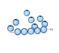 Perline distanziatrici in vetro sfuso tinto, imitazione perla, 4/6/8/10/12/14 mm, satinate, lisce, for la creazione di gioielli.(Blue purple,10mm x 30Pcs)
