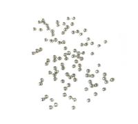 Perline distanziatrici rotonde da 2 mm-6 mm, separatori di perline, perline di ottone per la creazione di gioielli, accessori fai da te-rodio-4 mm - 50 pezzi