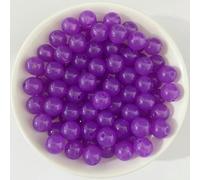 Perline distanziatrici rotonde in acrilico Bubblegum trasparente da 6, 8 e 10 mm, scegli la misura giusta per la creazione di gioielli, viola, 10 mm, 50 pezzi