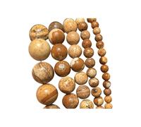 Perline distanziatrici rotonde in pietra naturale blu scuro for la creazione di gioielli da 4/6/8/10/12 mm, braccialetti fai da te fatti a mano.(Picture Jasper,12mm (30pcs)