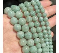 Perline distanziatrici sciolte in pietra naturale di calcedonio e giada rotonde all'ingrosso da 6/8/10 mm per la creazione di gioielli, bracciali fai da te, accessori per collane - giada birmana - p