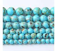 Perline distanziatrici sfuse da 8 mm, 46 pezzi, con conchiglie blu, turchesi, per la creazione di gioielli, braccialetti fai da te (181, kn)
