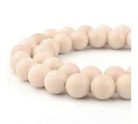 Perline fossili bianche naturali, per la creazione di gioielli, perline di pietra preziosa per bracciali, perline rotonde sfuse da 6 mm (59-62 pezzi, 6 mm, fossili bianchi)