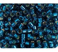Perline giapponesi cilindro Treasure argento turchese 3,3mm.8/0 100gr.