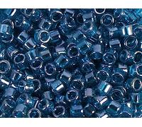 Perline giapponesi cilindro Treasure brillante turchese blu 3,3mm.8/0 100gr.