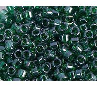 Perline giapponesi cilindro Treasure brillante verde 1,8 mm.11/0 100 gr.