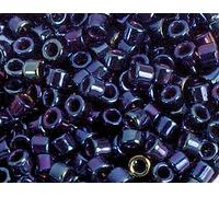 Perline giapponesi cilindro Treasure metallico blu multicolore 1,8 mm.11/0 100 gr.