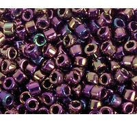 Perline giapponesi cilindro Treasure metallico lilla 1,8 mm.11/0 100 gr.
