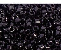 Perline giapponesi Cilindro Treasure Opaco Nero 1,8 mm.11/0 100 gr.