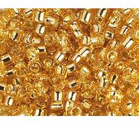 Perline giapponesi cilindro Treasure placcato oro 1,8 mm.11/0 100 gr.