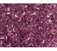 Perline giapponesi cilindro Treasure trasparente lilla 1,8 mm.11/0 100 gr.