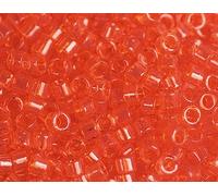 Perline giapponesi cilindro Treasure trasparente rosso 1,8mm.11/0 100gr.