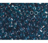 Perline giapponesi cilindro Treasure trasparente turchese 1,8mm.11/0 100gr.