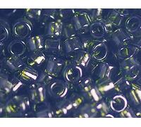 Perline giapponesi cilindro Treasure trasparente verde oliva 1,8mm.11/0 100gr.
