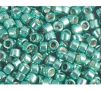 Perline giapponesi cilindro Treasure zincato verde 1,8mm.11/0 100gr.