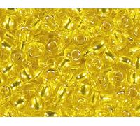 Perline giapponesi rocaille argento giallo 2,2mm.11/0 100gr.