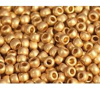 Perline giapponesi rocaille autentiche oro opaco 2,2 mm.11/0 100 gr.