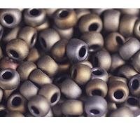Perline giapponesi rocaille opache grigio/oro antico 2,2 mm.11/0 100 gr.