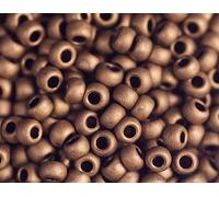 Perline giapponesi rocaille opache oro antico scuro 2,2mm.11/0 100gr.