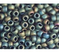 Perline giapponesi rocaille opache verdi 2,2 mm.11/0 100 gr.